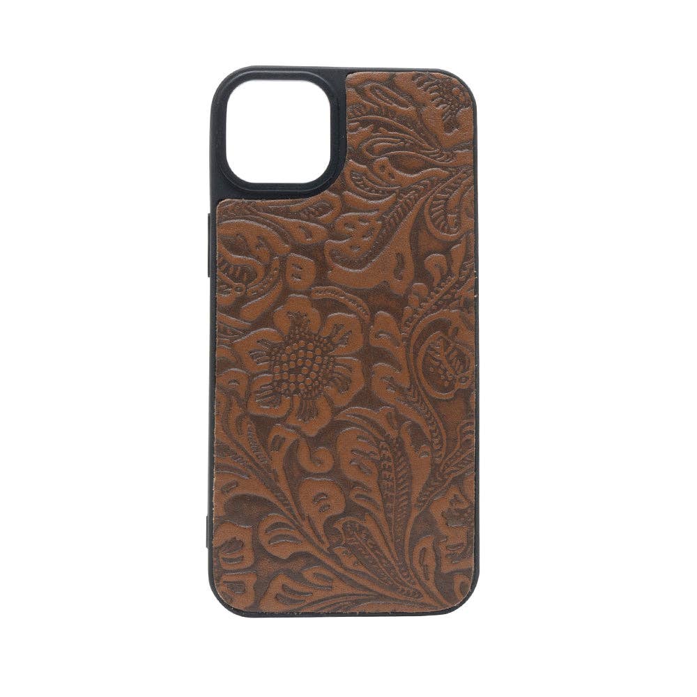 Eagle’s Nest Phone Case for iPhone 15 Plus: Brown Embossed