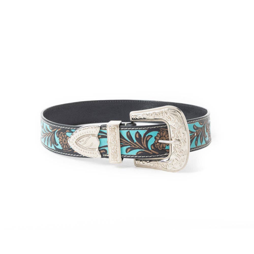 Swinging Door Kid's Belt In Blue: Blue