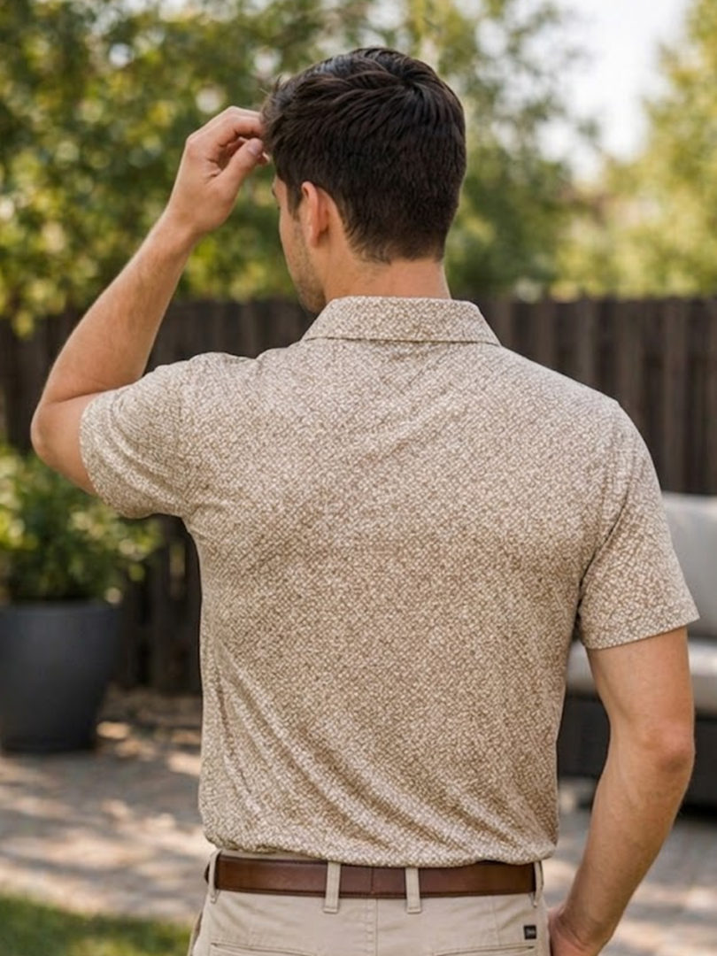 Men's Western Knit Polo with Snaps