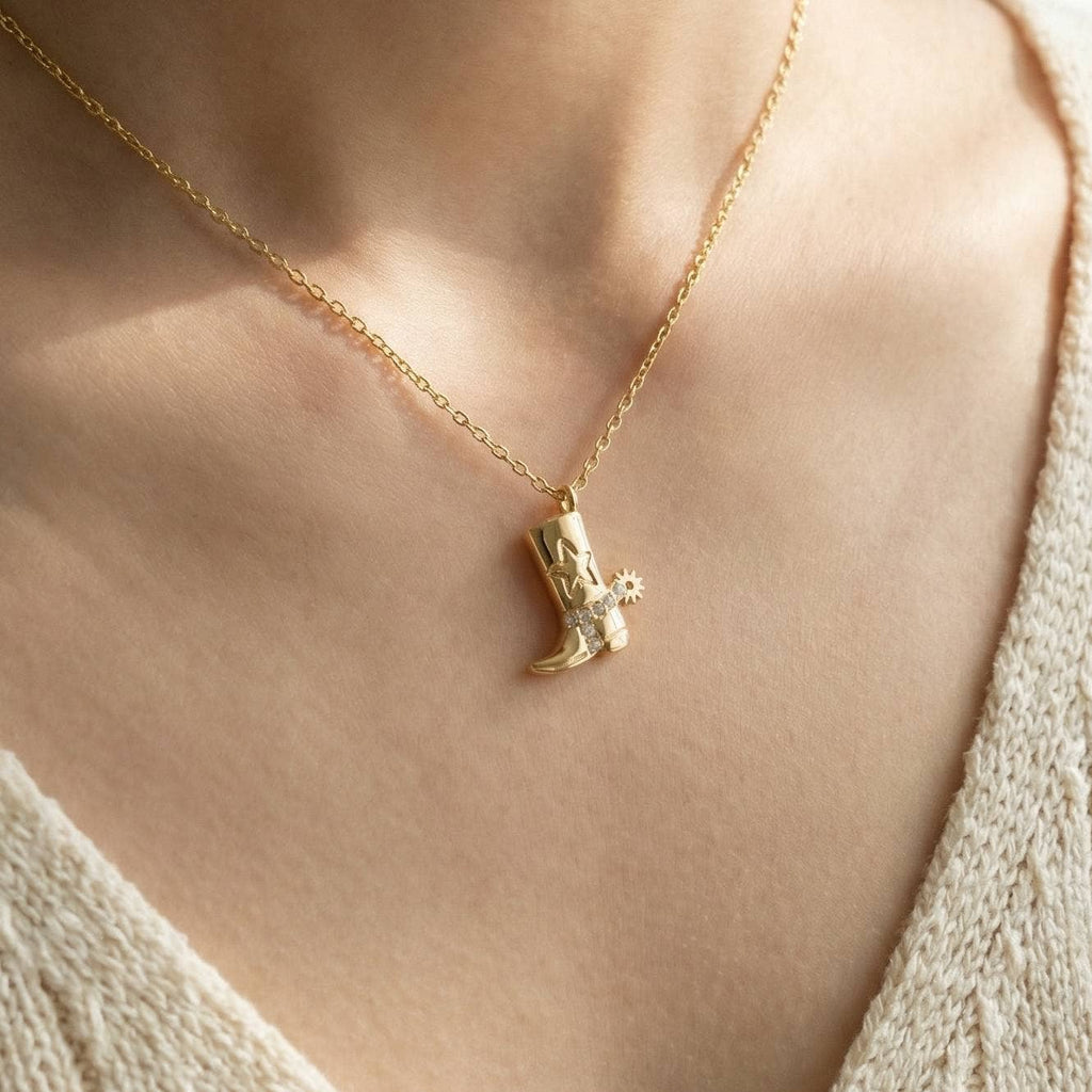 Cowboy Boots Pendant Necklace: S