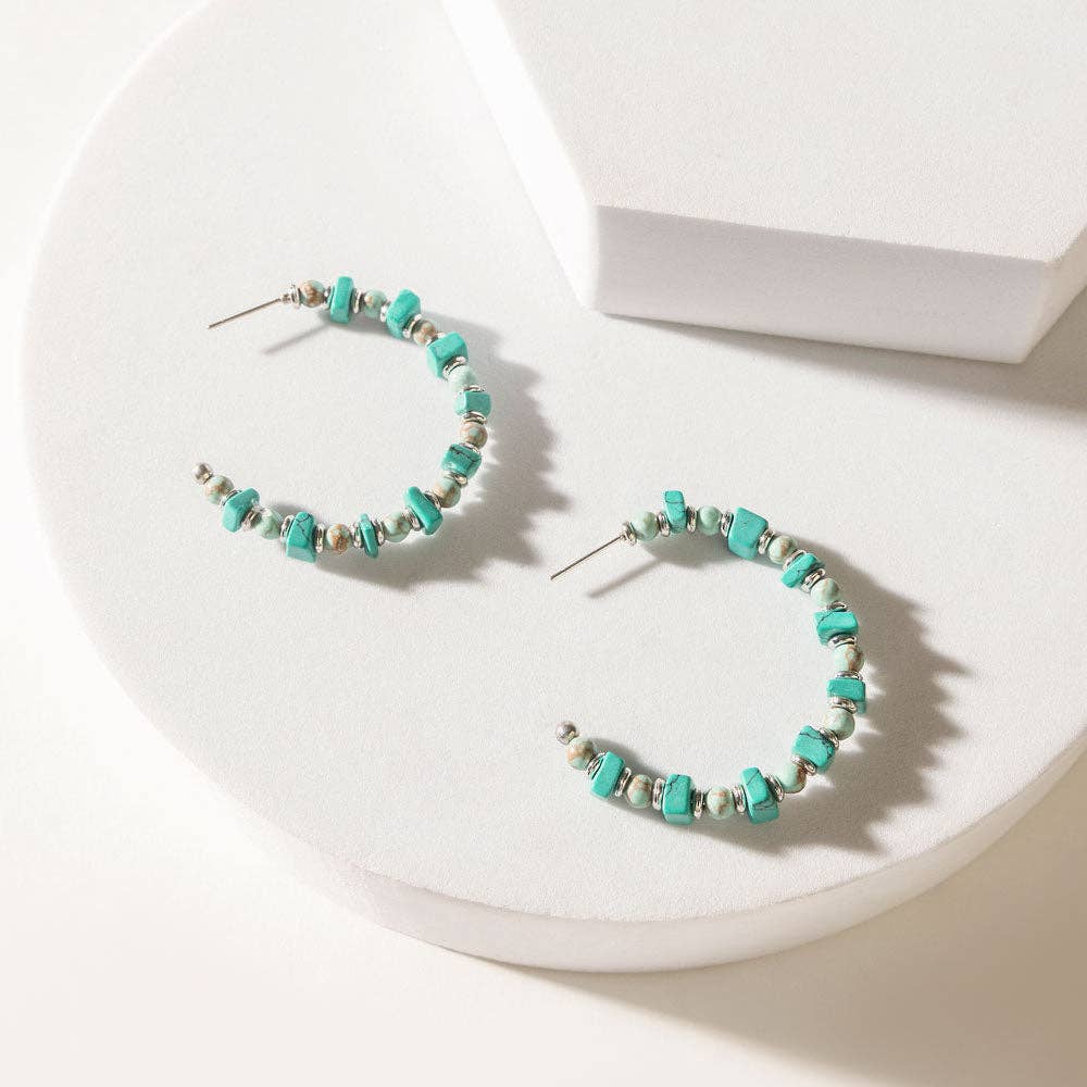 Turquoise Trails & Silver Tales Set of 16 Earrings: Single