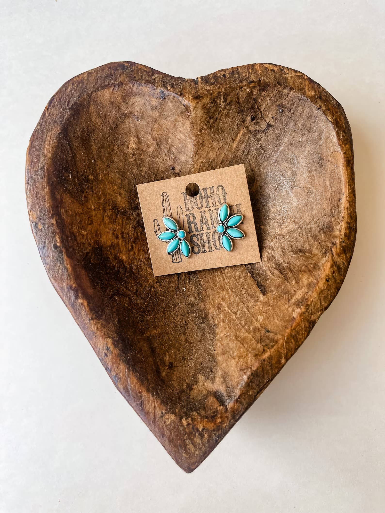 Western Turquoise Stud Earrings: Daisy