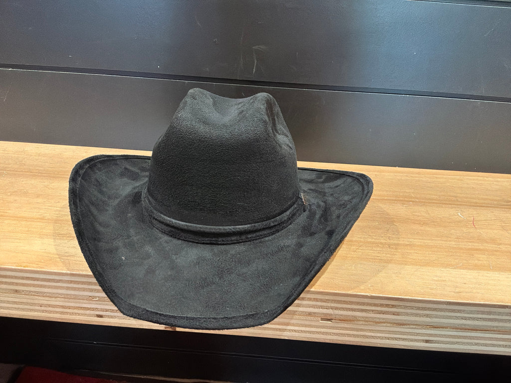 Modestone Suede Kids Cowboy Hat- Black