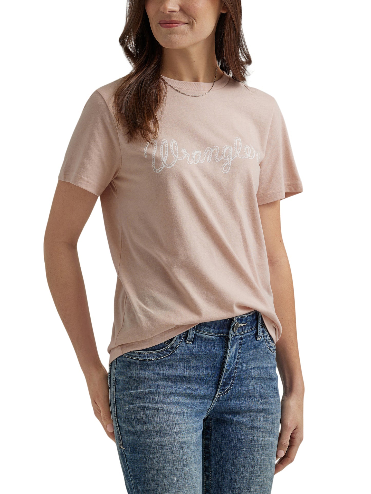 Wrangler Retro Year-Round Short Sleeve T-Shirt - Regular Fit - Peach Whip Heather