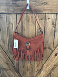 Fox Suade Fringe Shoulder Bag