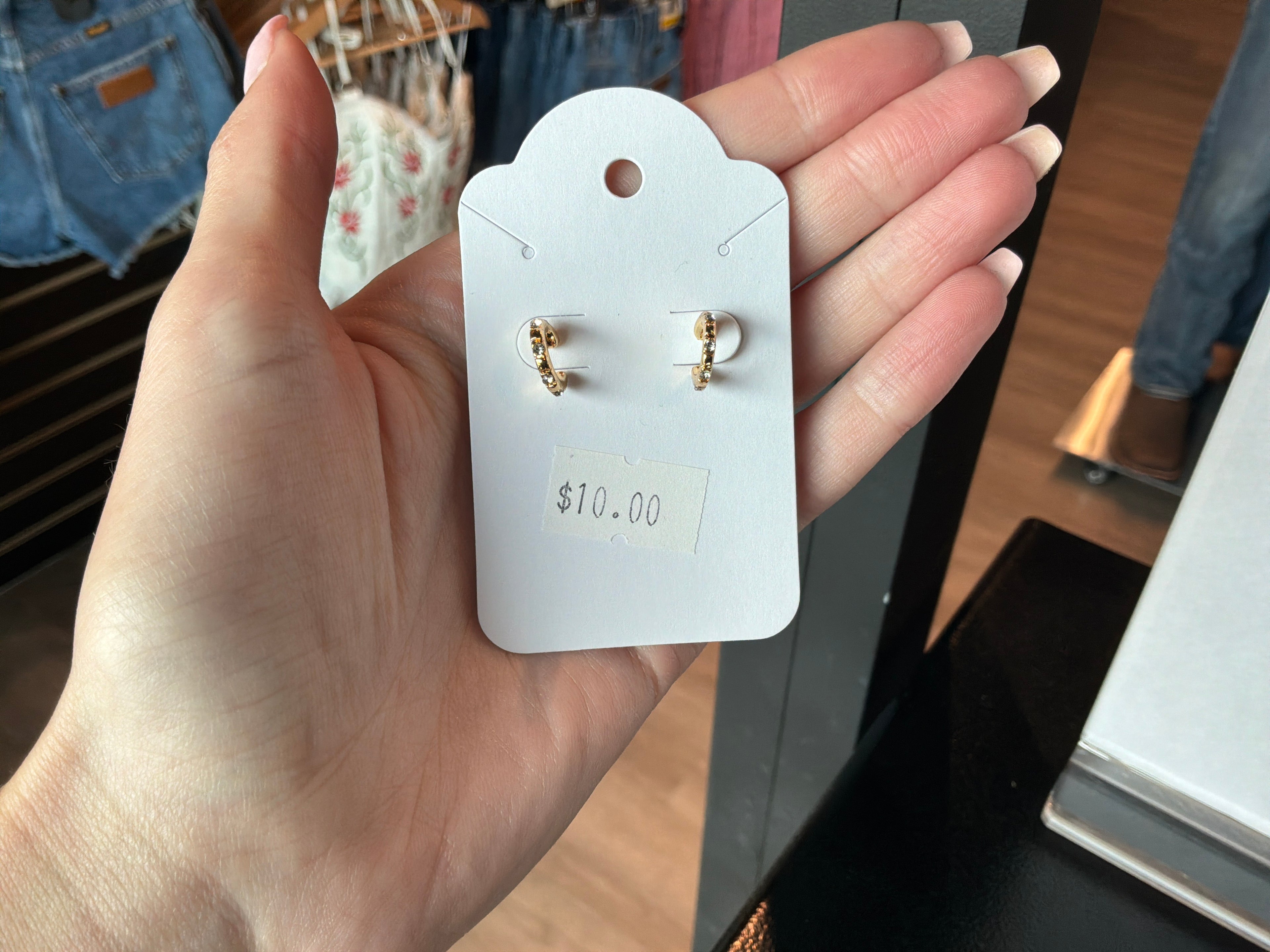 Thin Gold Hoop Earrings