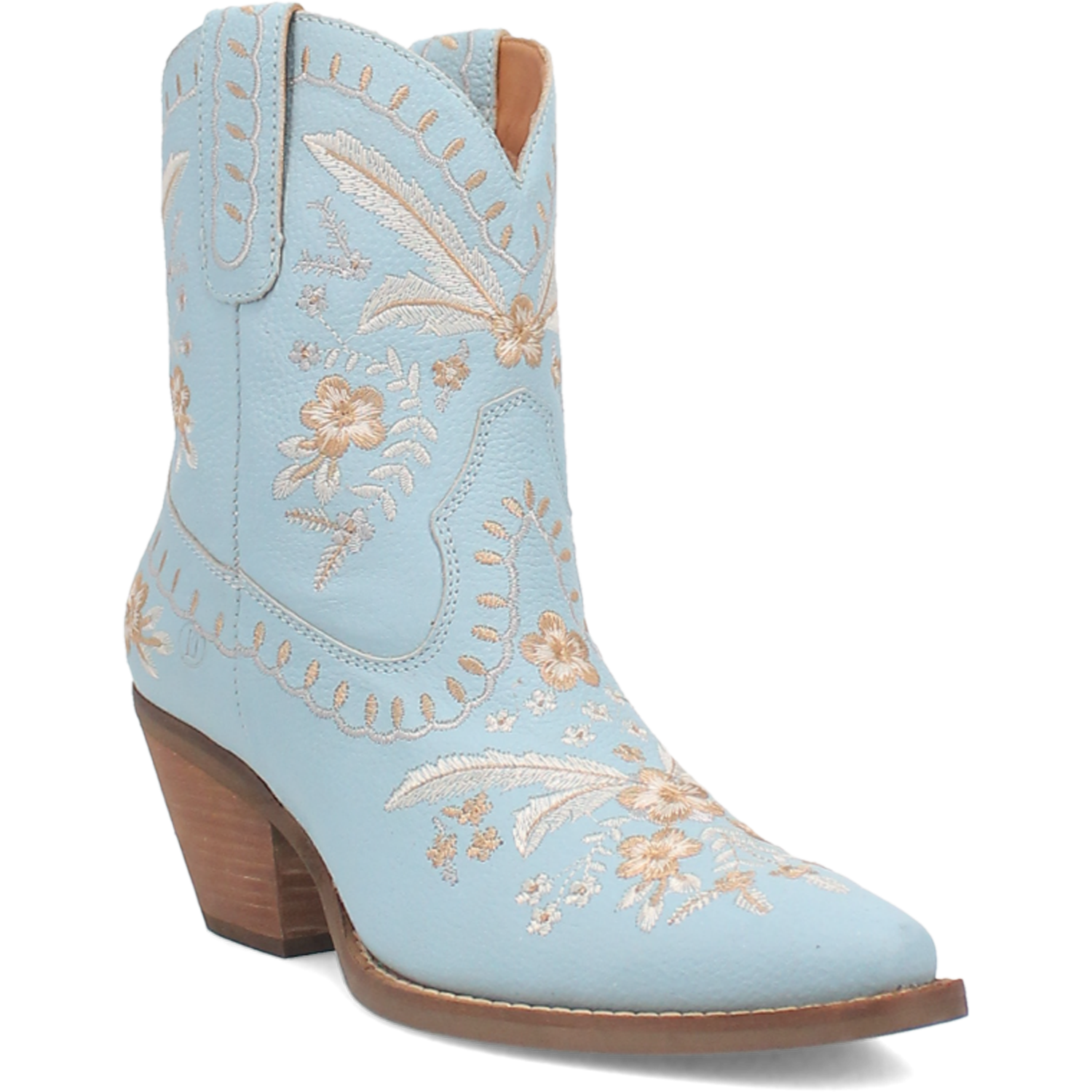 Primrose Leather Bootie - Blue/Blue