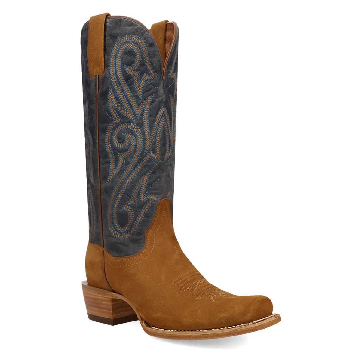 Lanessa Leather Boot - Tan/Blue product photo