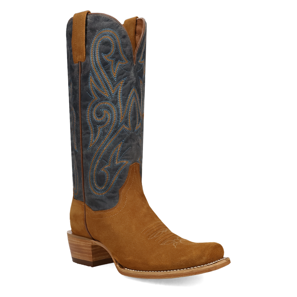Lanessa Leather Boot - Tan/Blue product photo