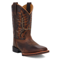 DEXTER LEATHER CHILDREN'S BOOT - RUST/GREEN