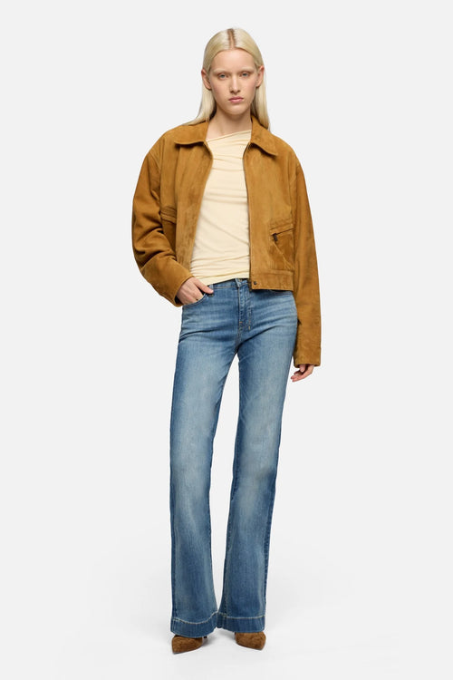 7 For All Mankind DOJO 34"L- Distressed Authentic Light