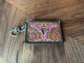 Boho Ranch Tooled Leather Cowhide Wallet