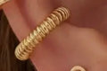 Gold Textured Hoop Earrings