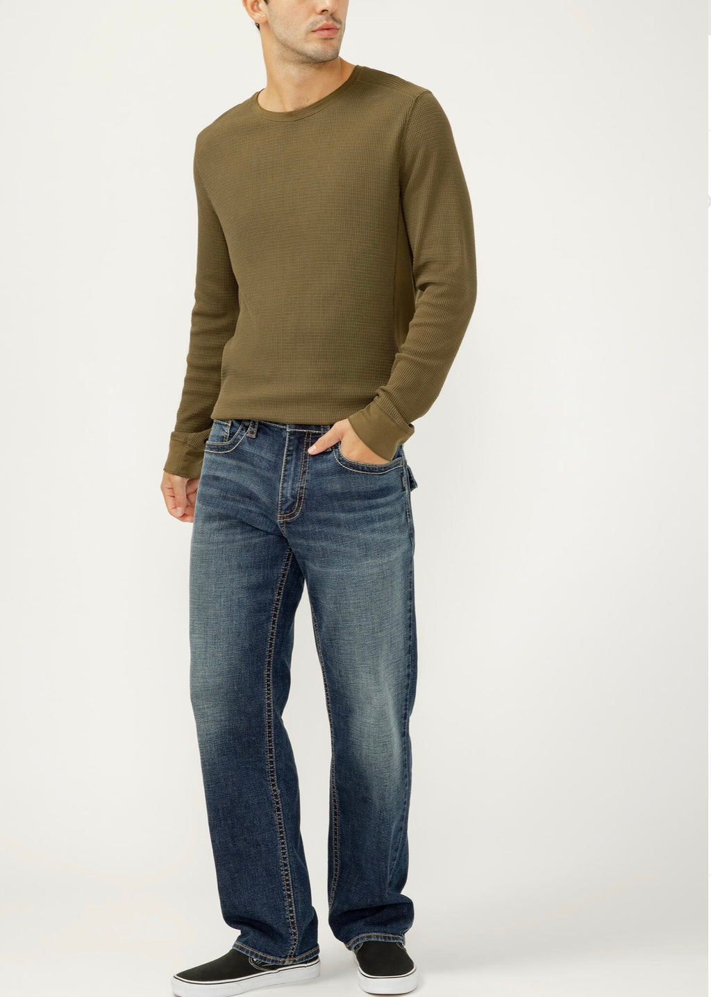 Sliver Gordie Loose Fit Straight Leg Jeans