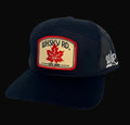 Whiskey Road Hat - Black with Red Patch