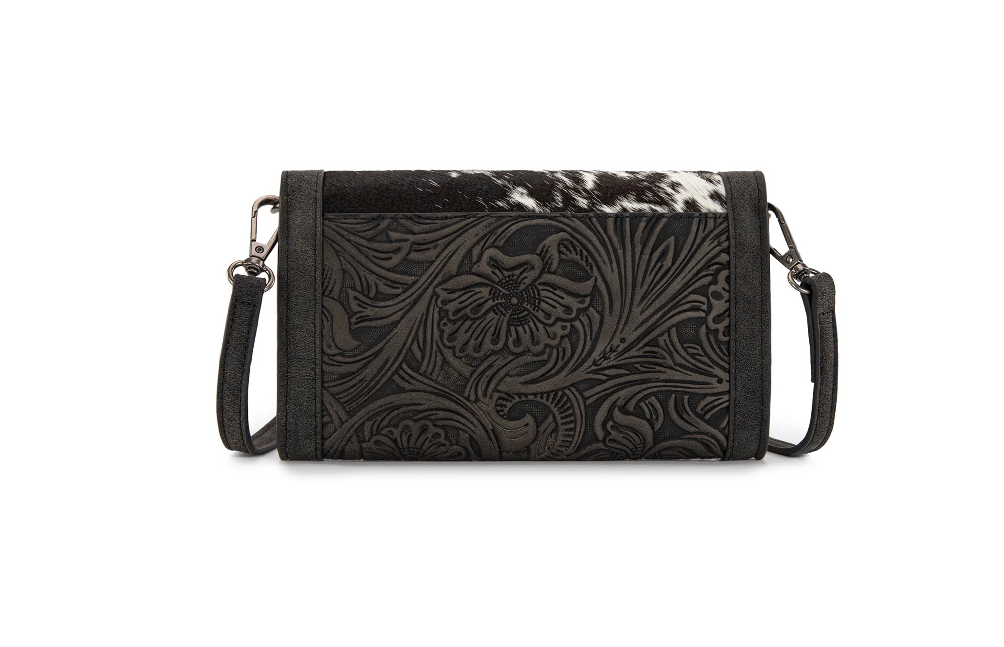 Wrangler Genuine Cowhide Wallet/Wristlet/Crossbody Bag