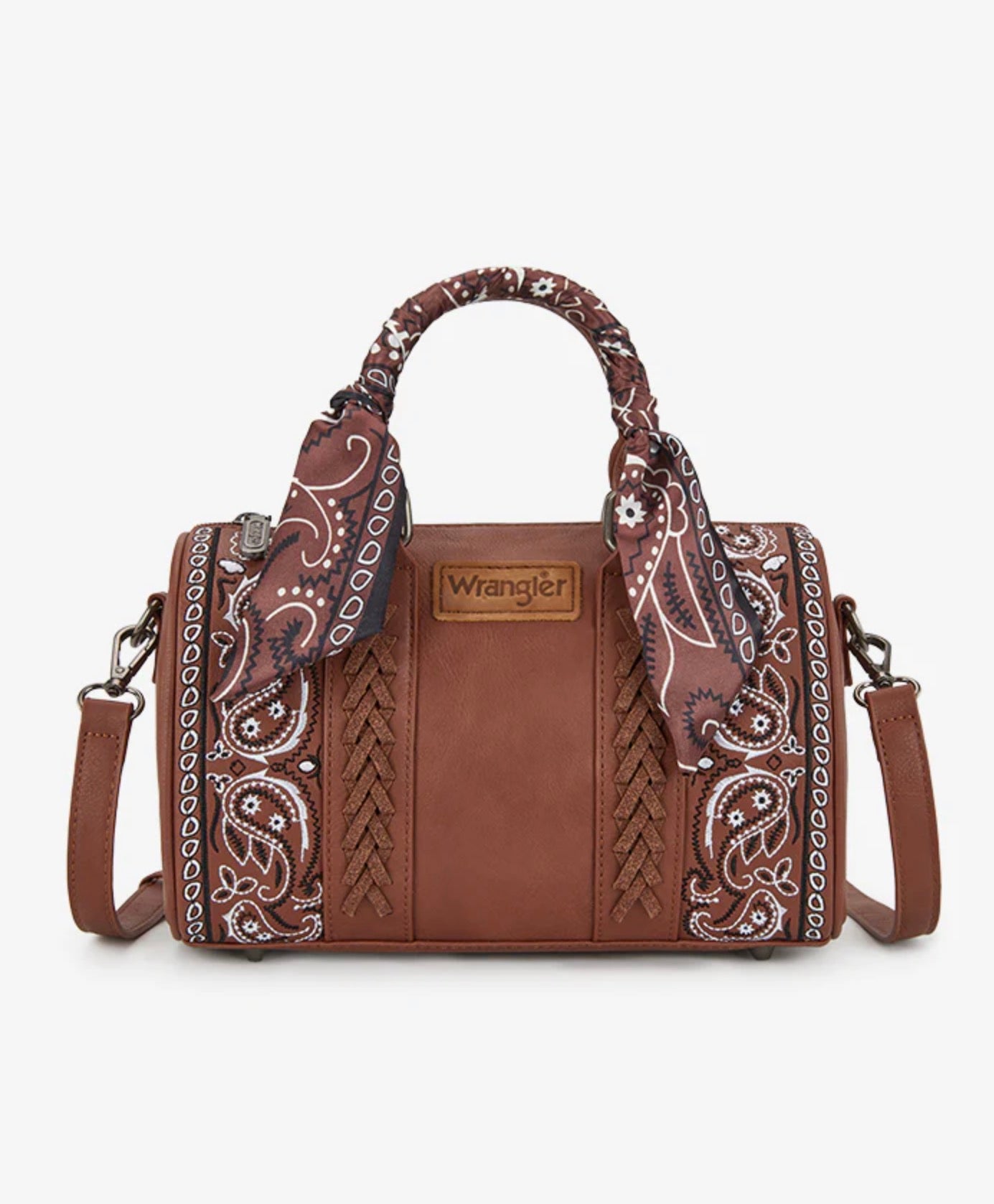 Wrangler Braided Paisley Bandana Boston Bag