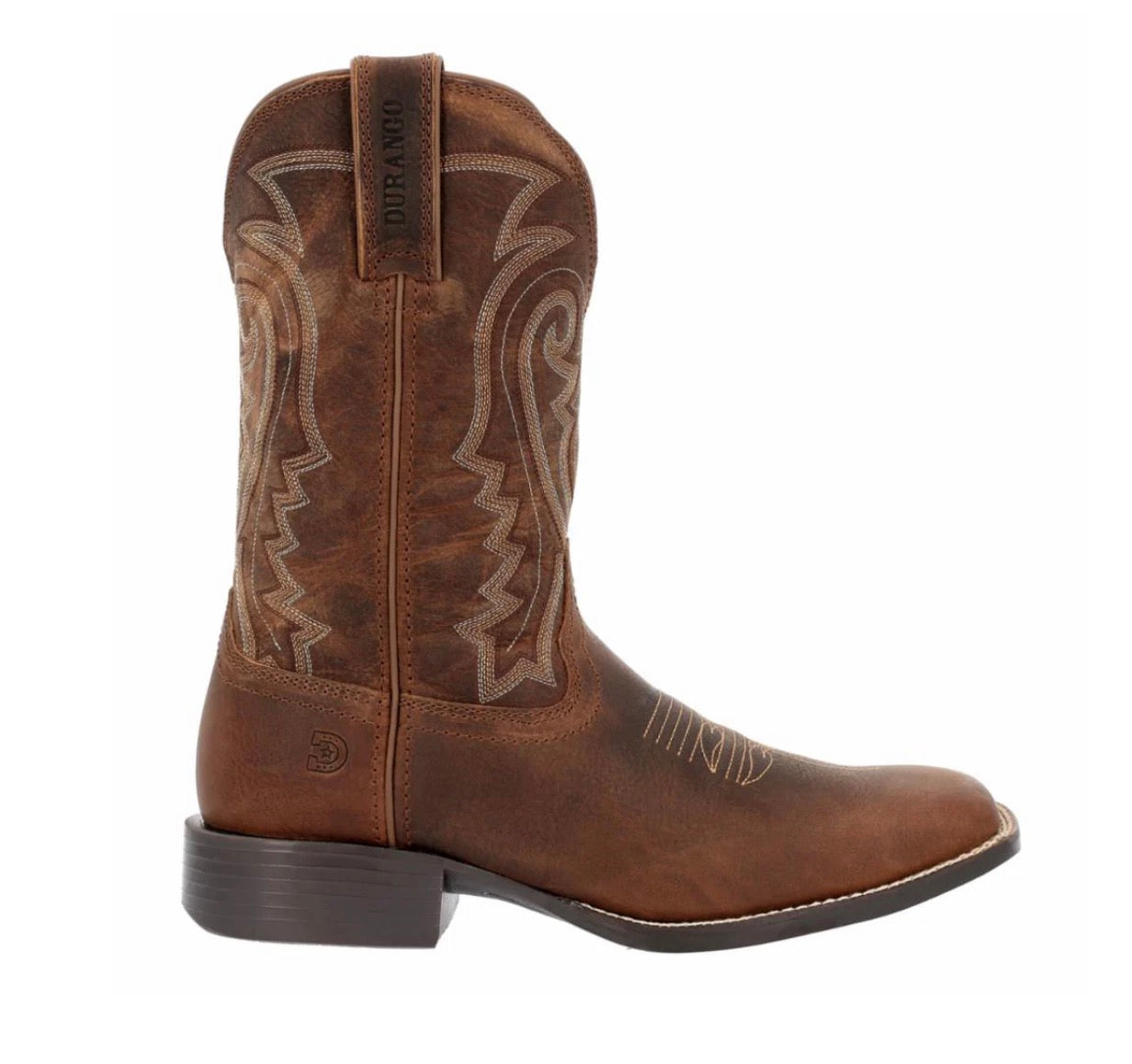 Durango Westward Mens 11 Inch Square Toe Western Boot- Prairie Brown