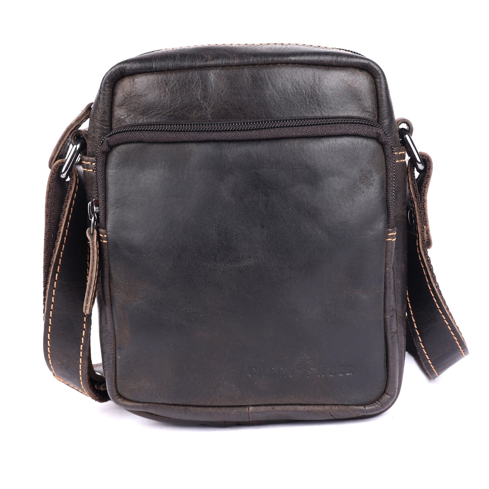 Greenwood Leather - Hudson Classic Leather Crossbody Unisex Bag