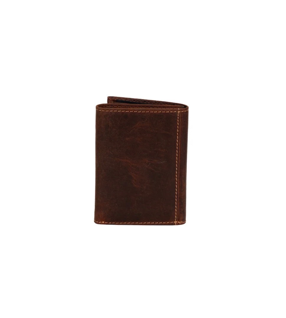 Men’s Tri-Fold RFID Leather Wallet Wellington: Sandal
