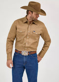 Wrangler Mens Authentic Cowboy Cut Work Shirt - Rawhide