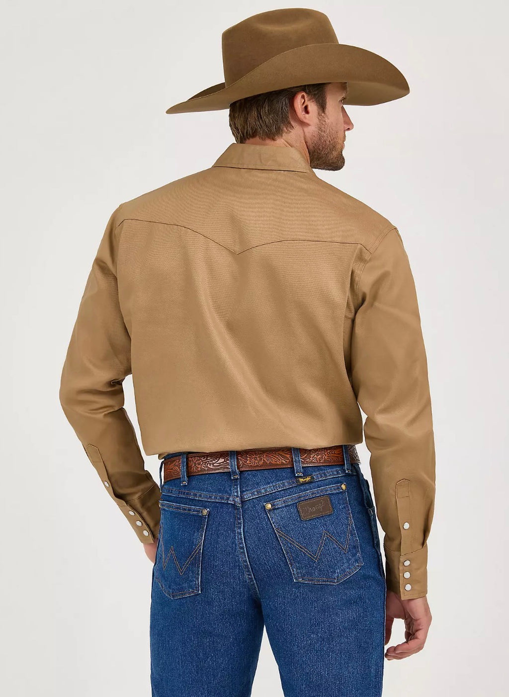 Wrangler Mens Authentic Cowboy Cut Work Shirt - Rawhide
