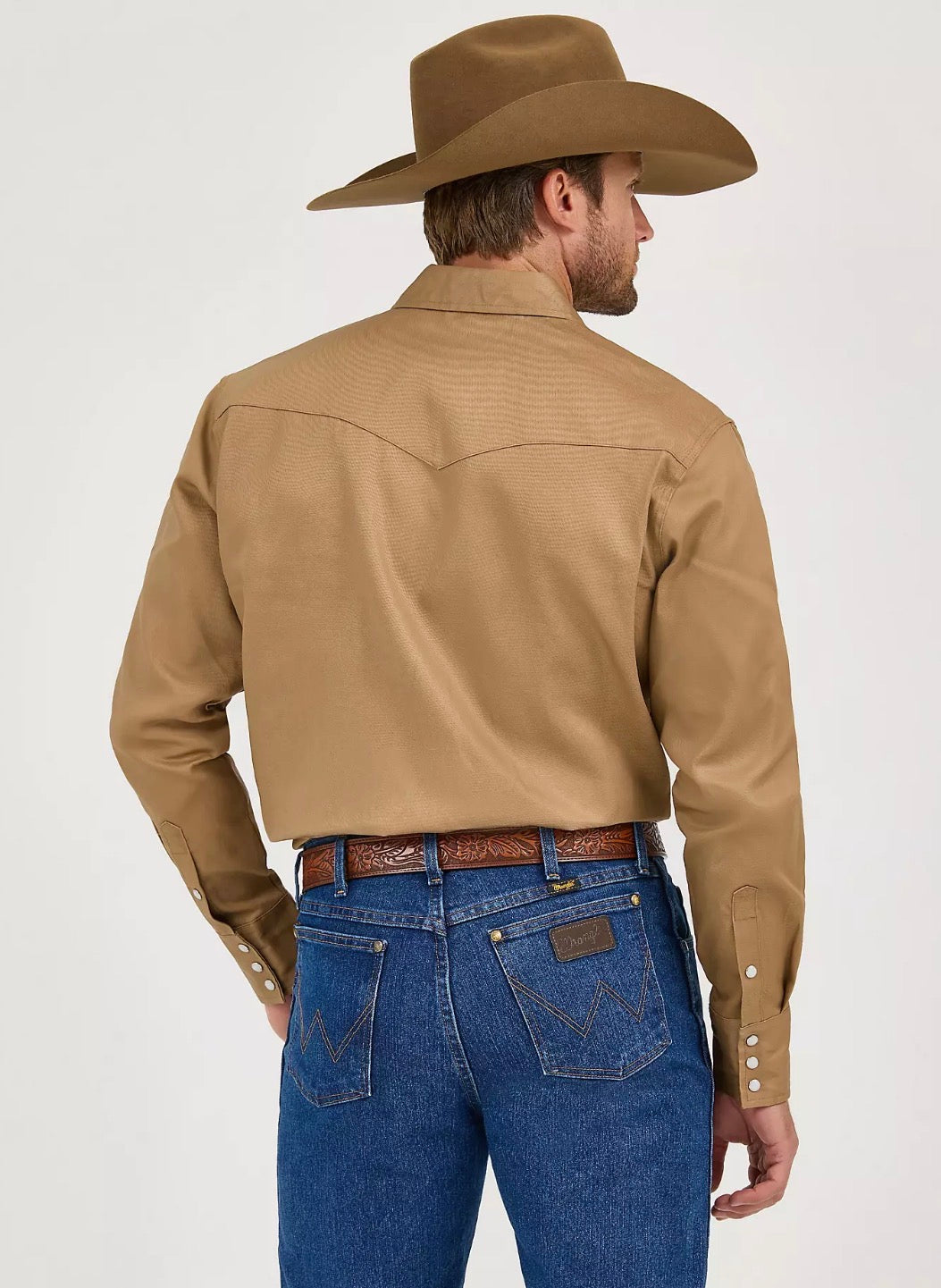 Wrangler Mens Authentic Cowboy Cut Work Shirt - Rawhide
