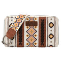 Wrangler Aztec Print Zip Around Wristlet Wallet