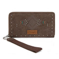 Wrangler Aztec Studded Zip-Around Wallet