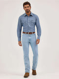 Wrangler Mens Authentic Cowboy Cut Work Shirt - Chambray