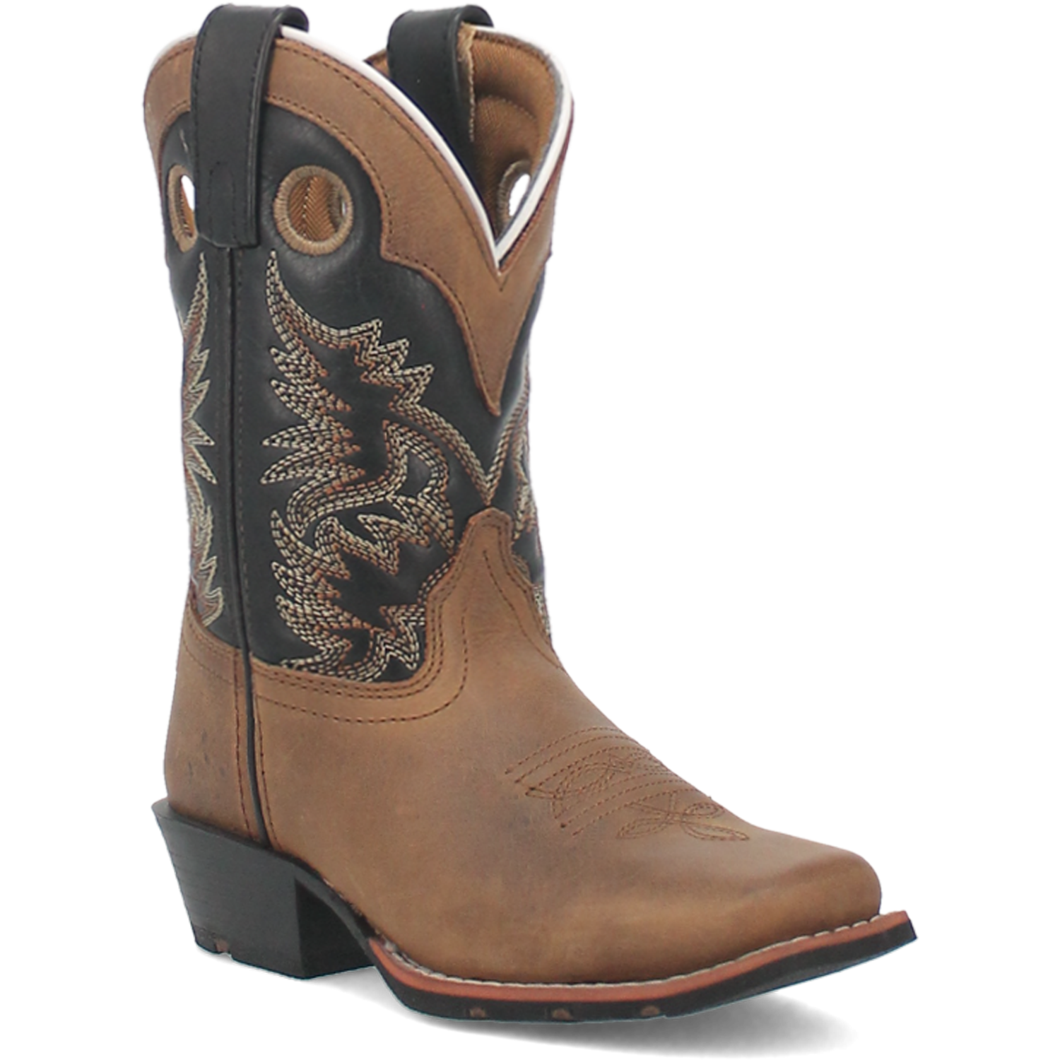 RASCAL LEATHER CHILDREN'S BOOT - AGEDBARK/BLACK