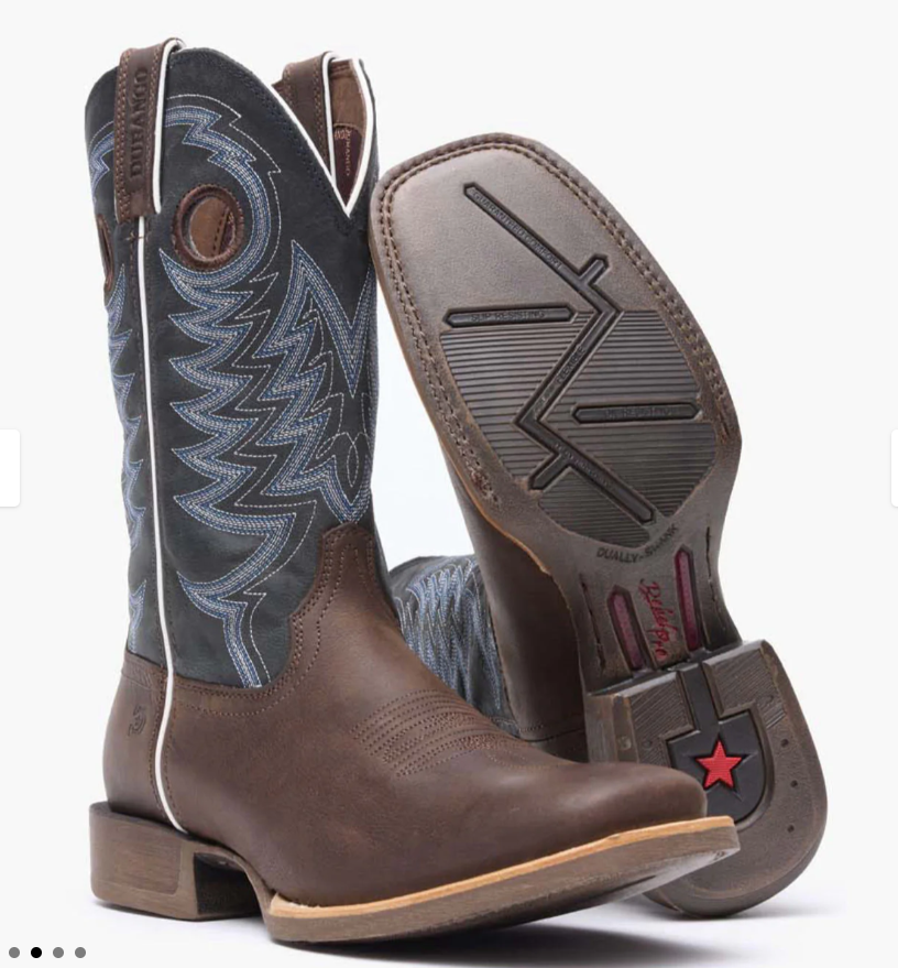 Durango MEN REBEL PRO MEN'S 12"  WESTERN BOOT Belgian Brown / Denim Blue
