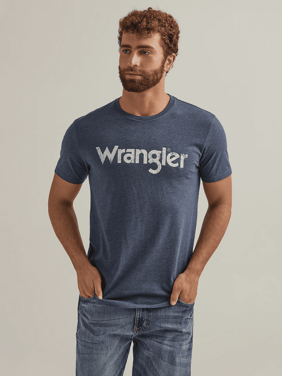 Wrangler Year-Round Short Sleeve T-Shirt - Regular Fit - Navy