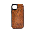 Falcon Trail Phone Case for iPhone 14 Plus: Hand-Tooled