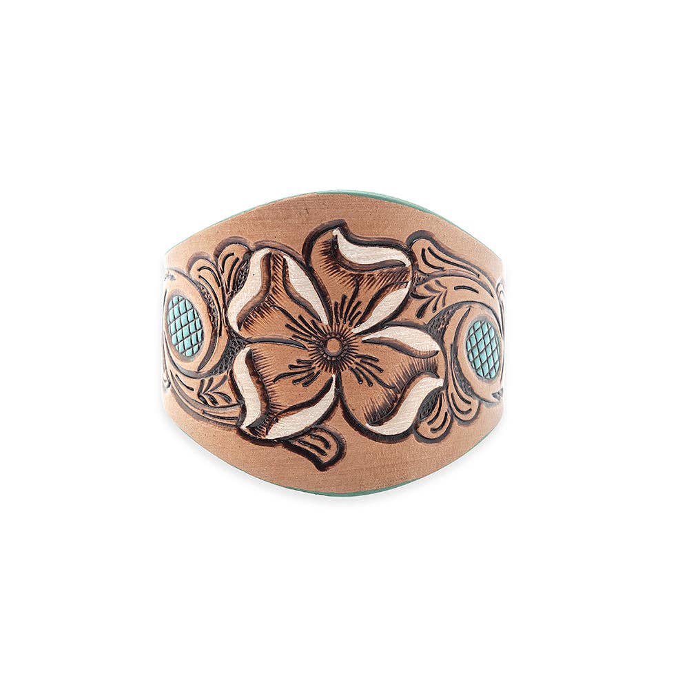 Desert Magnolia Dream Cuff Bracelet: Brown