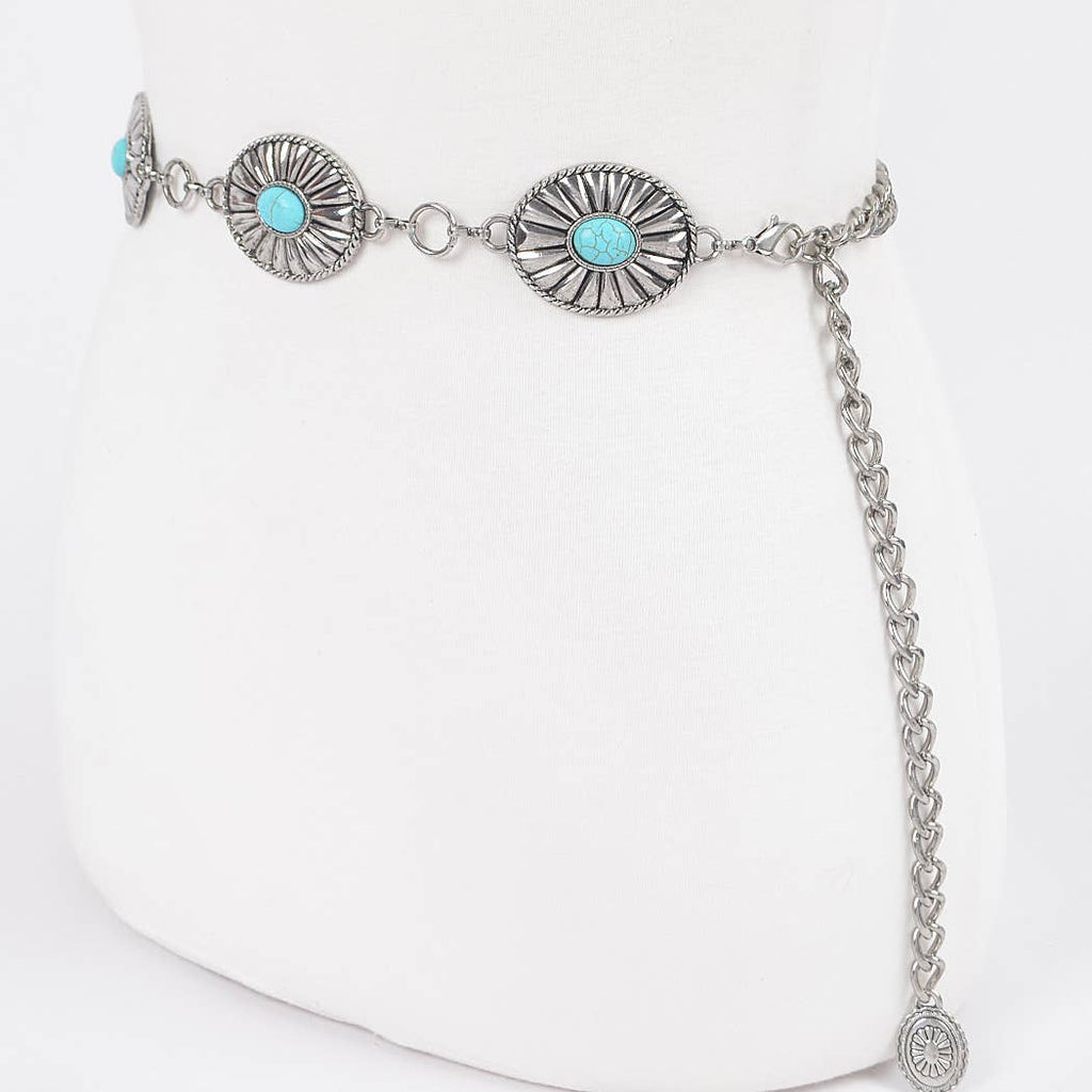 Western Style Metal Chain Belt: ATS