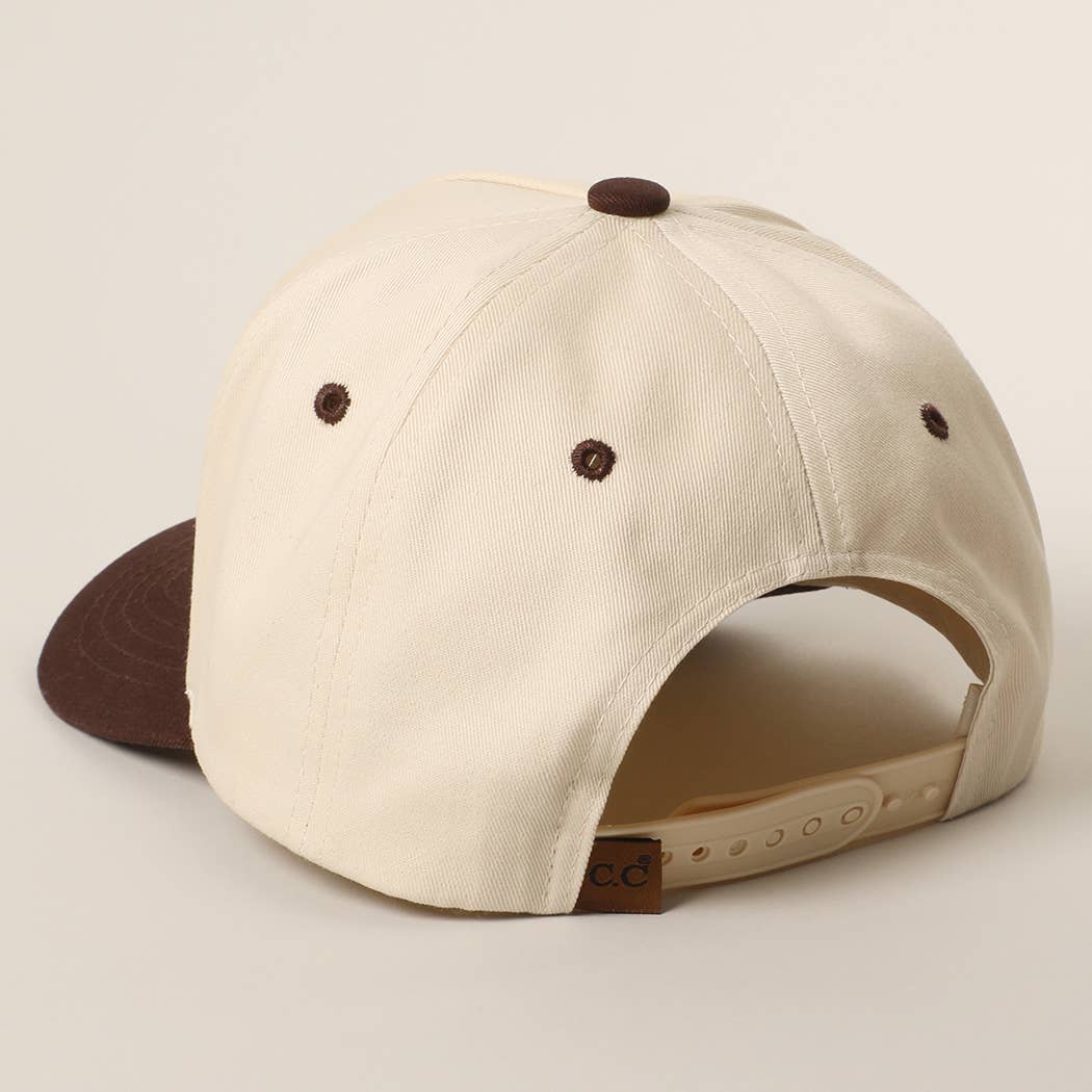 TEQUILA COWBOY CLUB 3D Embroidery Two-Tone Trucker Hat: BROWN / ONE SIZE