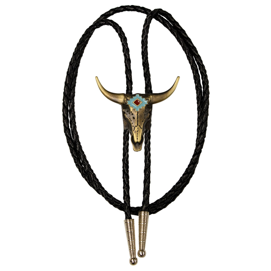 Longhorn Vintage Brass Bolo Tie