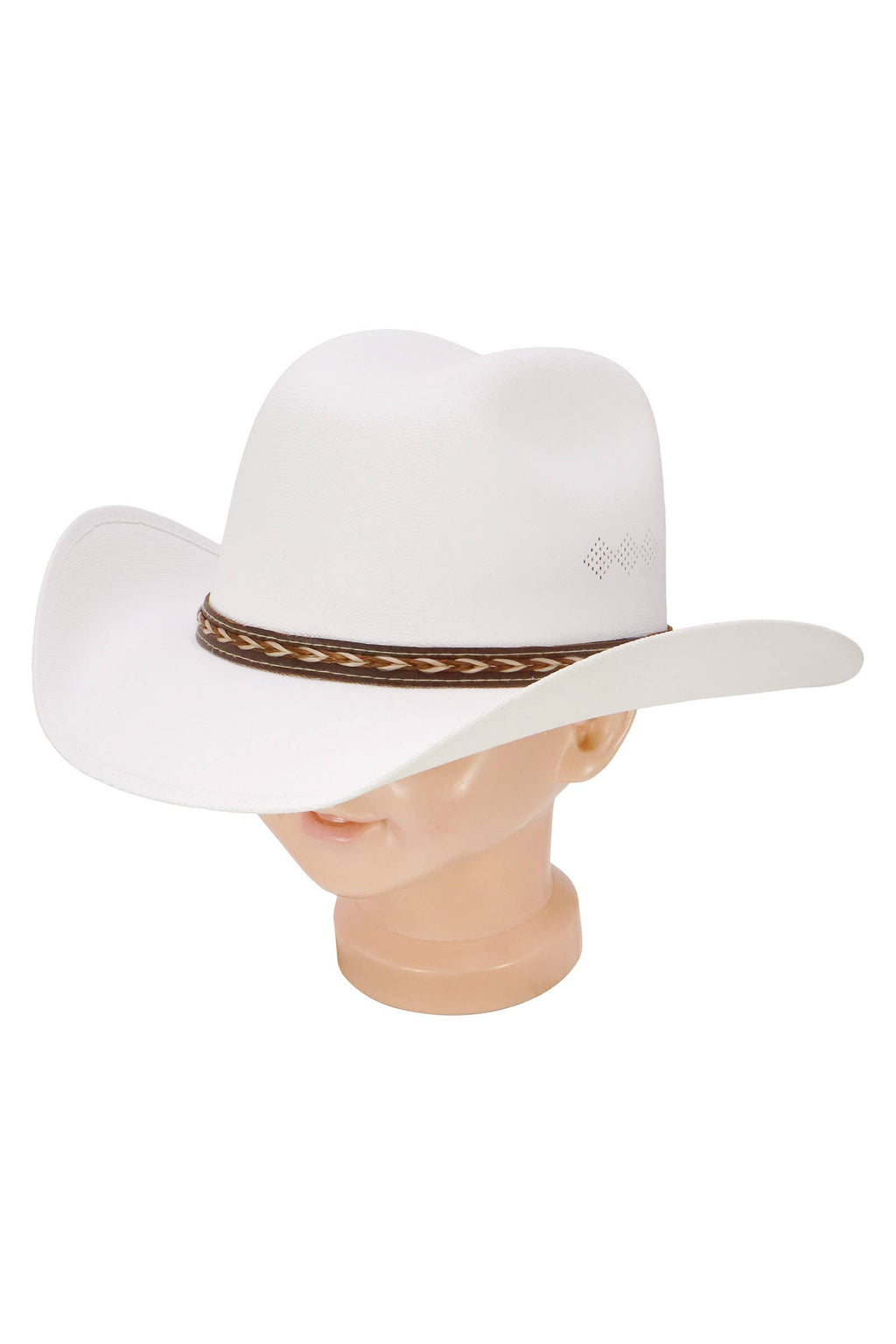Kids Side Vent Cutter Crown Elite Cowboy Hat: IVORY / ONE SIZE