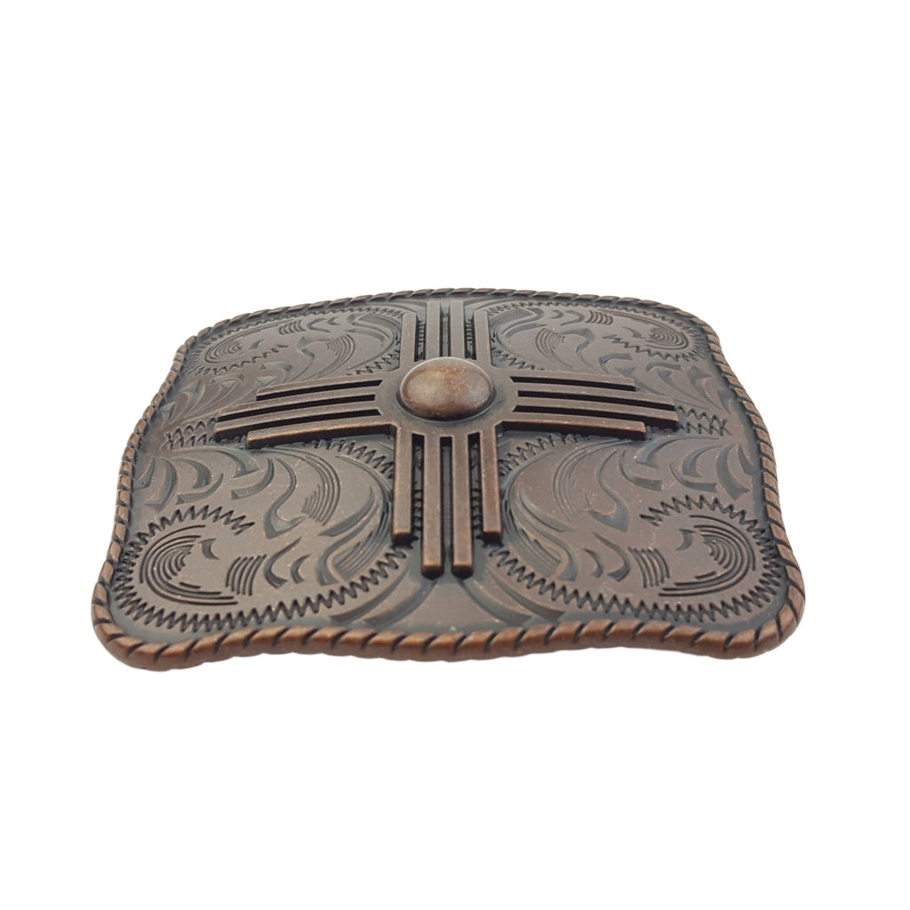 Buckle: Zia Square Shape Buckle: Matte Silver Finish