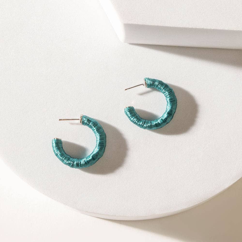 Turquoise Trails & Silver Tales Set of 16 Earrings: Single