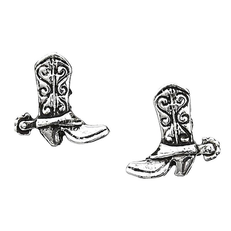 Cowboy Boot Earrings in Cowboy Hat Gift Box