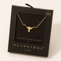 Stud Bull Head Pendant Necklace