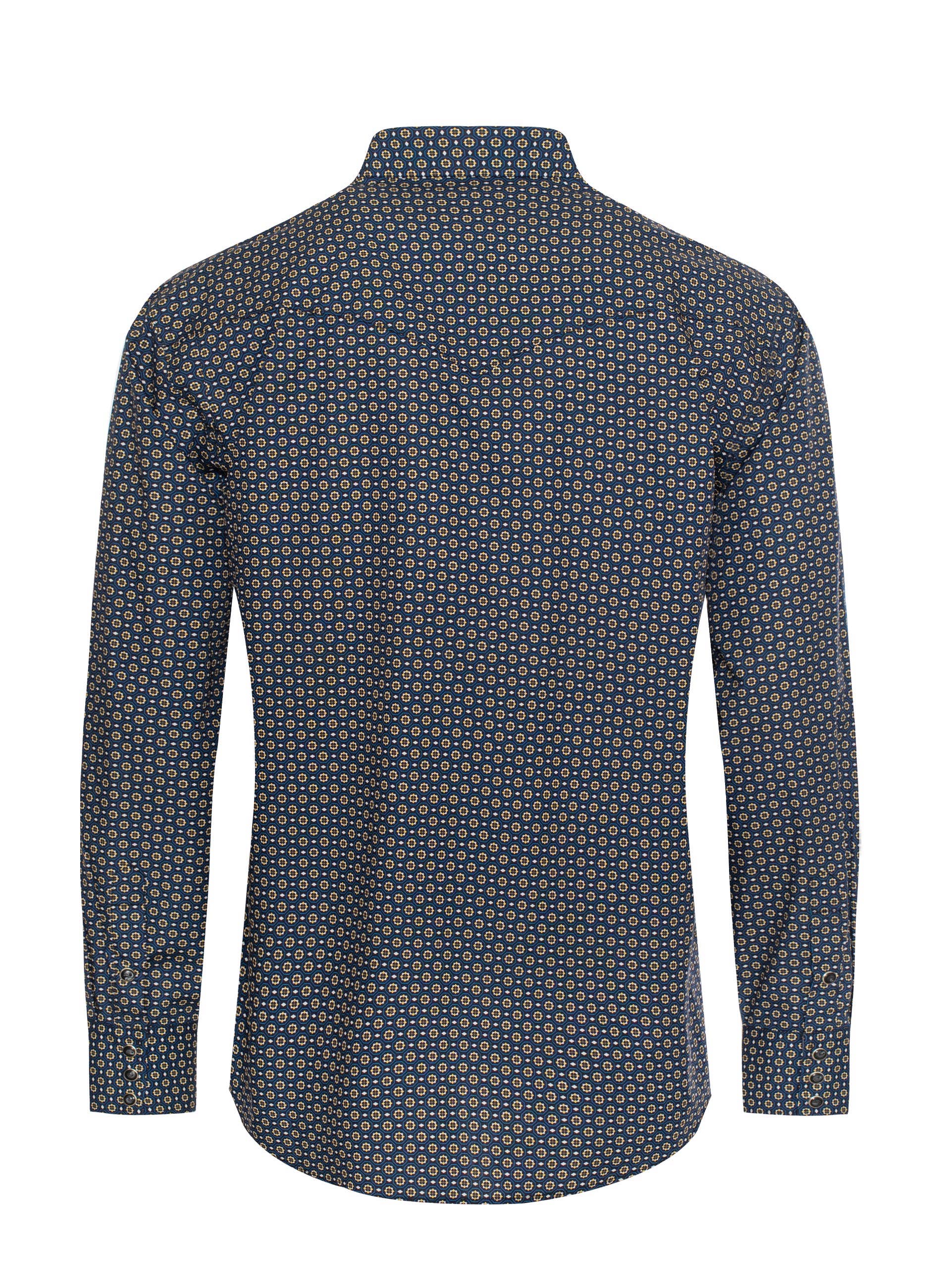 Men's Western Pearl Snap Print Shirt