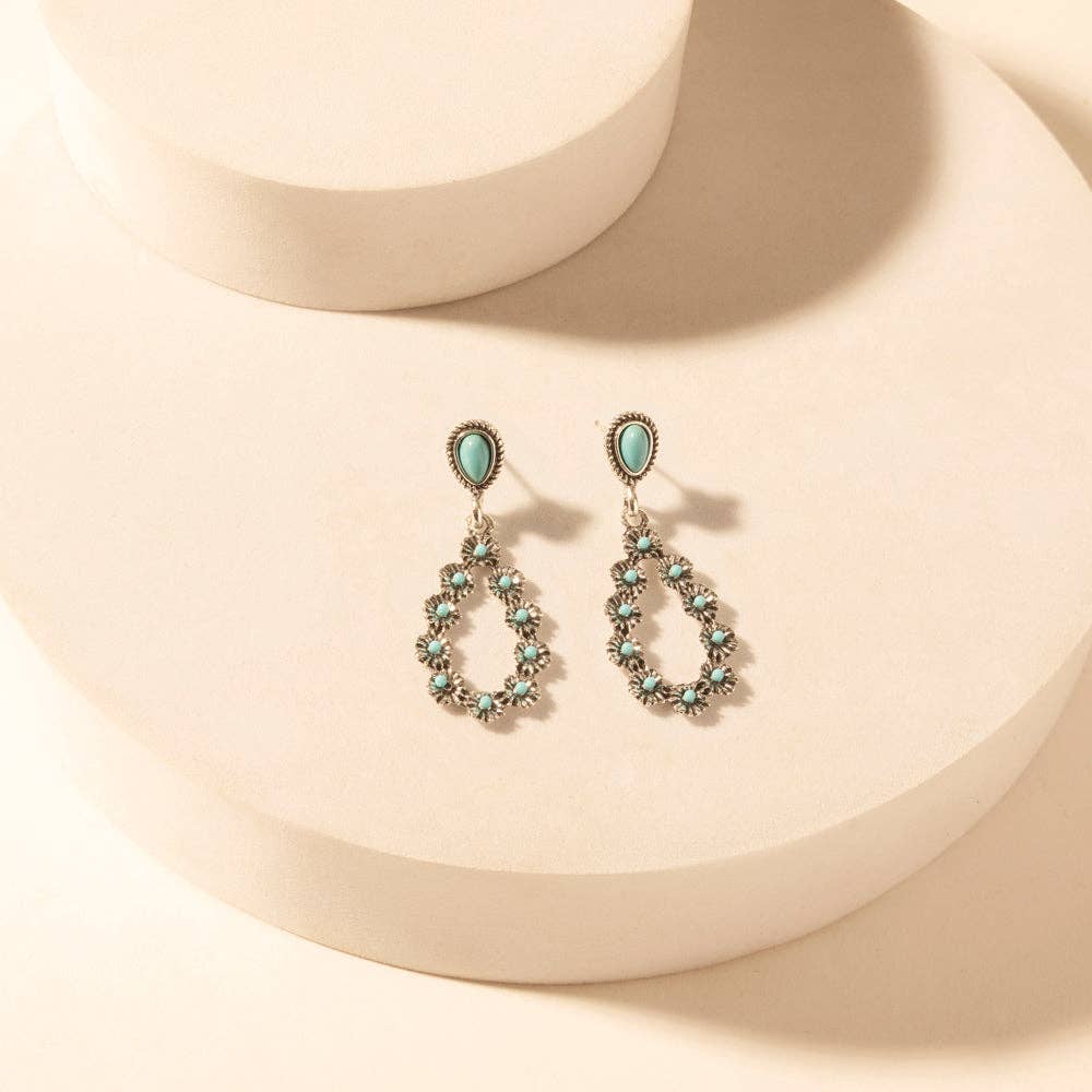 Bluebonnet Trail Teardrop Earrings for Women: Blue
