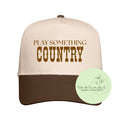 Play Something Country Trucker Cap, Gift for Her, Disco Cowgirl Collection: Natural/Black