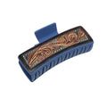 Sage Serenade Hair Comb Clip: Hand-Tooled