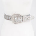 Rhinestone Metal Studded Multi Metal Belt PB8610: SL