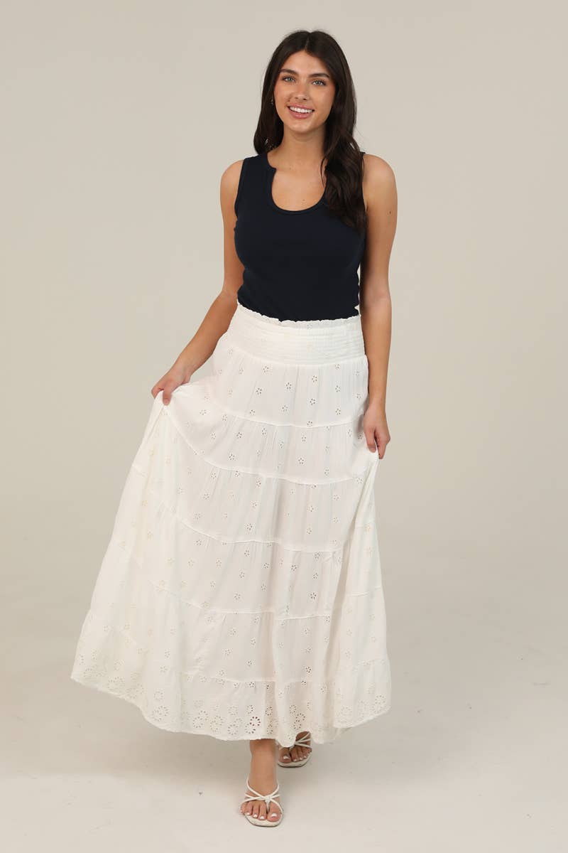 TIERED MAXI SKIRT