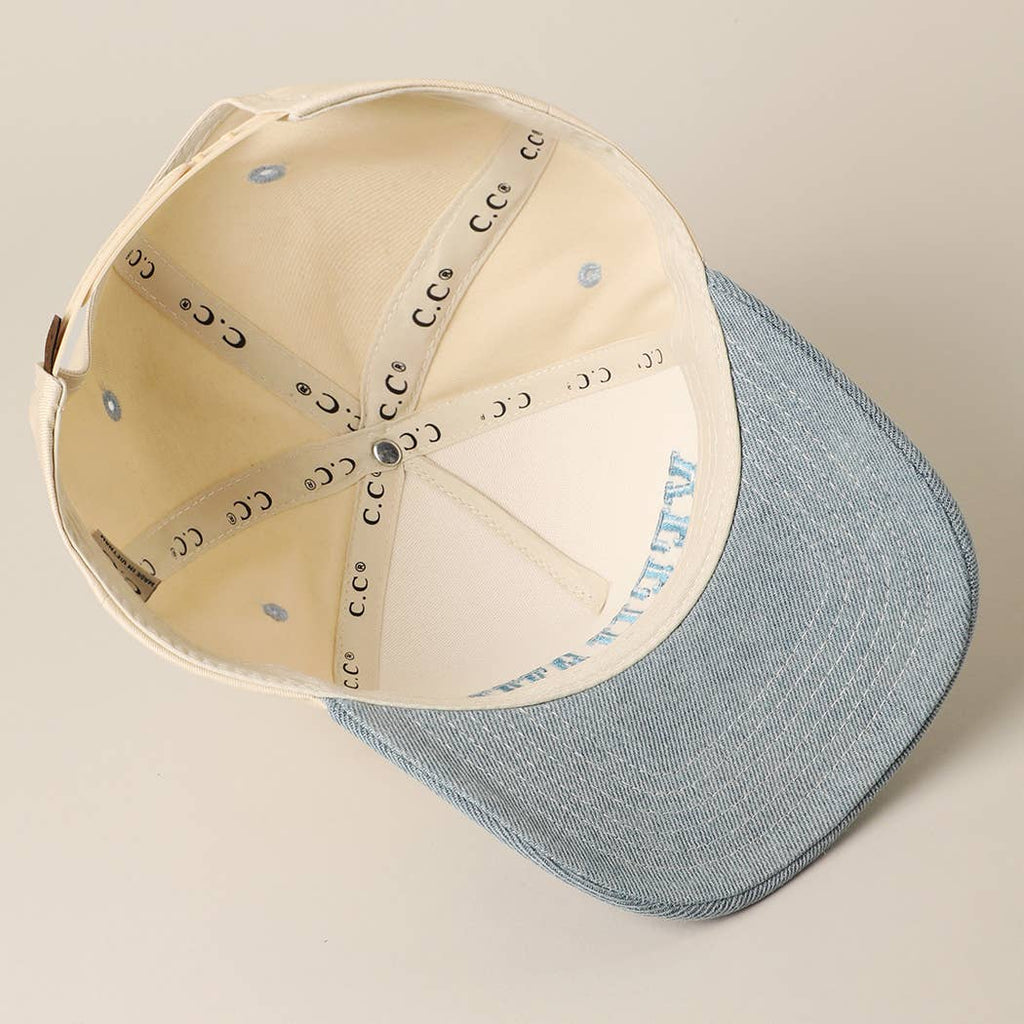 YEEHAW Two-Tone Embroidered Trucker Hat: RED / ONE SIZE